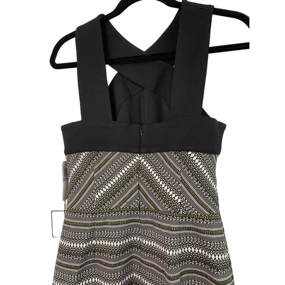 Laundry By Shelli Segal Womens Size 6 Black & White Metallic Halter Dress 7809 - Picture 10 of 15